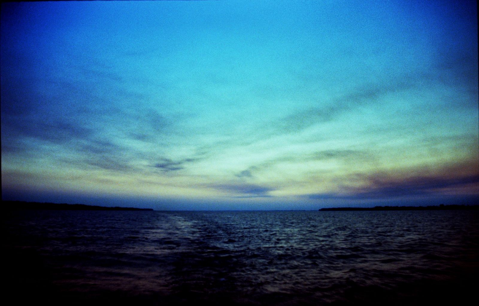 Blue-hour sky over the Amazon river